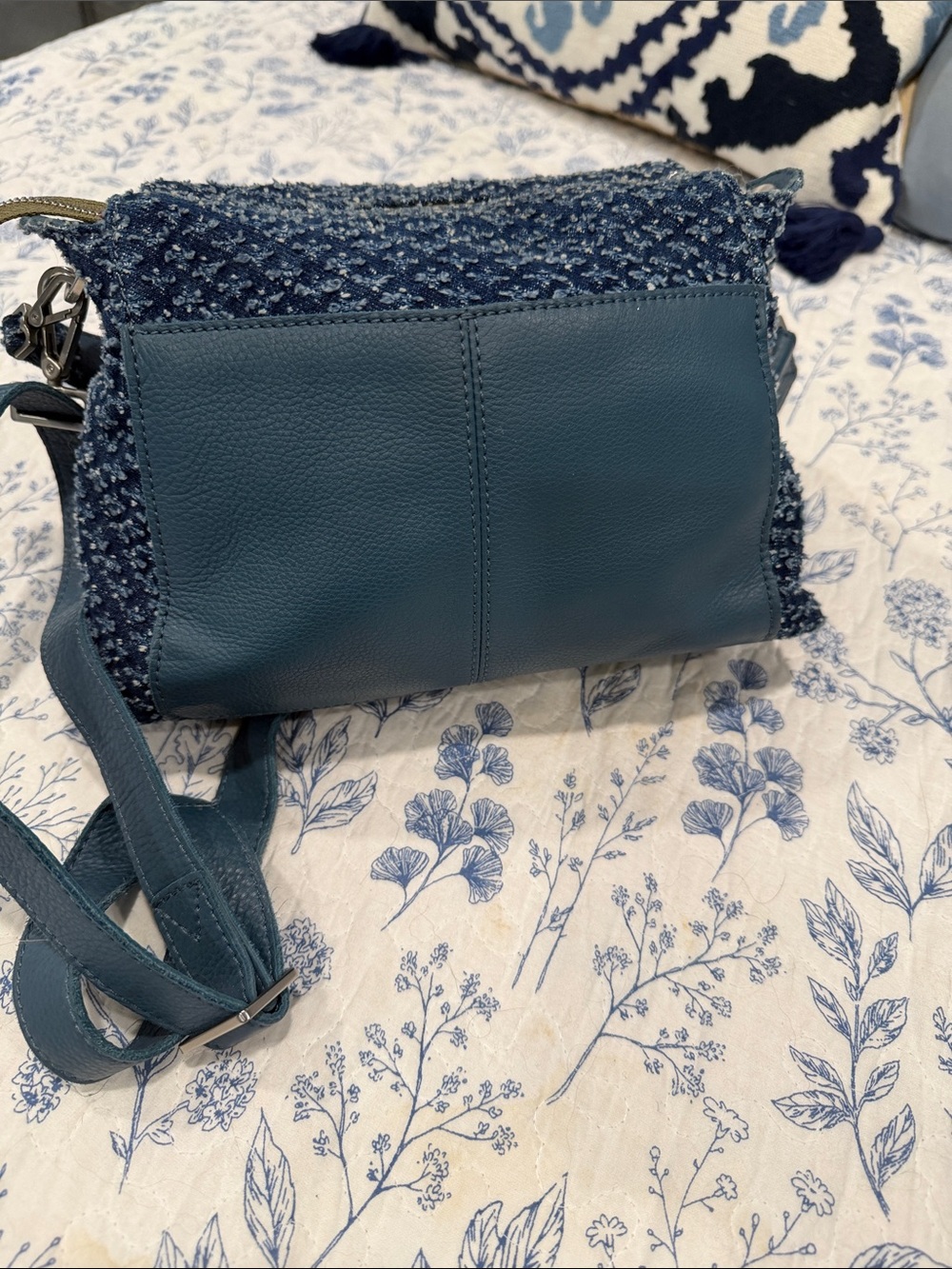 Hammitt Textured Navy Crossbody with Silver Studs - Picture 4 of 6